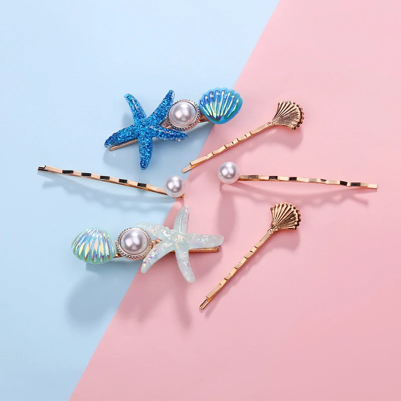 Holiday Style Hair Clips Beach Style Alloy Simple FashionStarfish Shell Pattern Hairpins 3pcs/set
Holiday Style Hair Clips Beach Style Alloy Simple FashionStarfish Shell Pattern Hairpins 3pcs/set