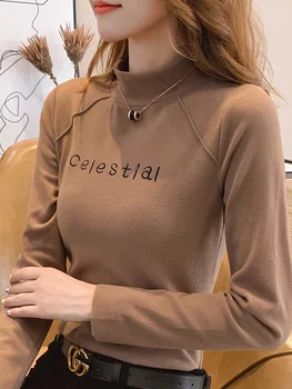 The new T-shirt inside the ride bottoming shirt plus velvet long-sleeved T-shirt women Dongkuan half high collar embroidery
The new T-shirt inside the ride bottoming shirt plus velvet long-sleeved T-shirt women Dongkuan half high collar embroidery