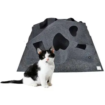 100*100cm Cat Durable Hole Blanket Pad Pet Entertainment Holed Blanket Kitten Play Toy Mat Gray Hide Seek Interactive Activity 
100*100cm Cat Durable Hole Blanket Pad Pet Entertainment Holed Blanket Kitten Play Toy Mat Gray Hide Seek Interactive Activity
