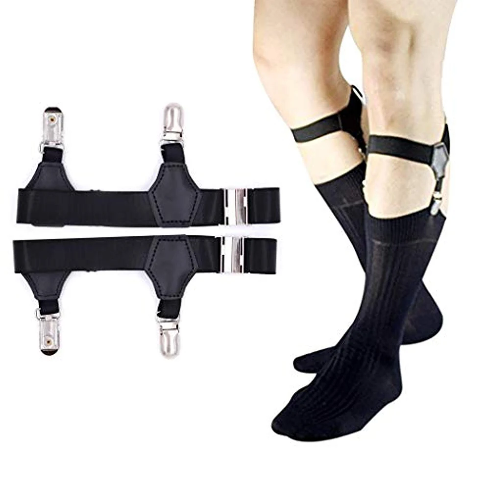2cps Men Sock Garters Belt Adjustable Sturdy Clip Suspenders Suitable for Running and Camping
2cps Men Sock Garters Belt Adjustable Sturdy Clip Suspenders Suitable for Running and Camping