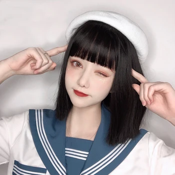 HUAYA Wig Bob Synthetic Hair With Bangs Short Straight Bob Wigs for Women Natural Black Cute Lolita Cosplay Wig Heat Resistant H
HUAYA Wig Bob Synthetic Hair With Bangs Short Straight Bob Wigs for Women Natural Black Cute Lolita Cosplay Wig Heat Resistant H