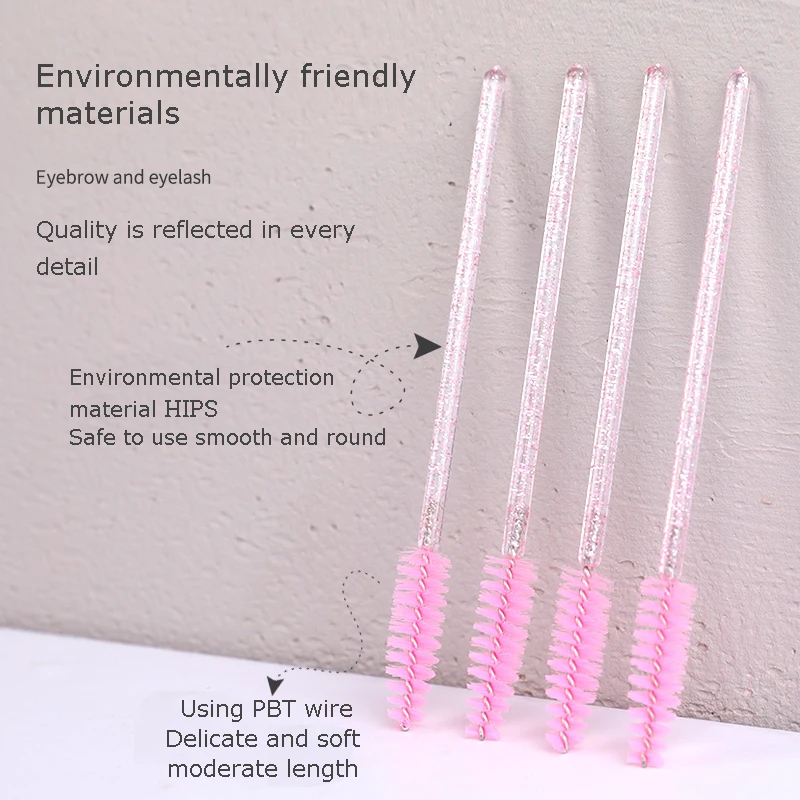 50/100pcs Disposable Eyelash Brush Mascara Wands Crystal Eyebrow Makeup Brush Eyelash Extension Tool Optional Storage Box 50/100pcs Disposable Eyelash Brush Mascara Wands Crystal Eyebrow Makeup Brush Eyelash Extension Tool Optional Storage Box