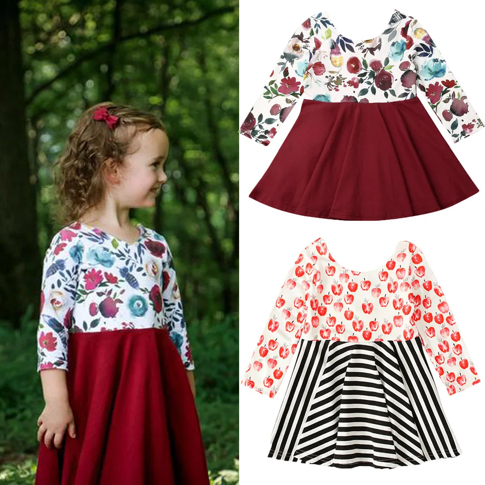 Autumn Dress Toddler Flower Striped Patchwork T-shirt Dress Baby Girl Clothes Autumn Outfit Clothes
Autumn Dress Toddler Flower Striped Patchwork T-shirt Dress Baby Girl Clothes Autumn Outfit Clothes