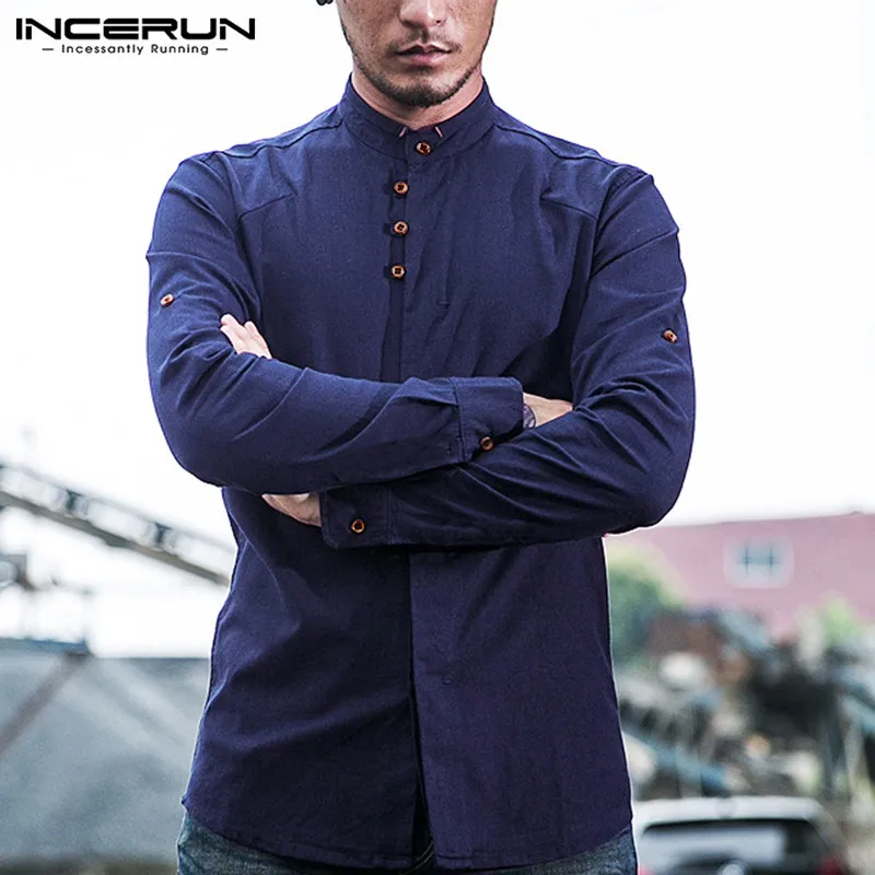 INCERUN Spring Fashion Men Shirts Streetwear Casual Stand Collar Long Sleeve Solid Business Brand Shirts Cotton Camisa S-5XL
INCERUN Spring Fashion Men Shirts Streetwear Casual Stand Collar Long Sleeve Solid Business Brand Shirts Cotton Camisa S-5XL