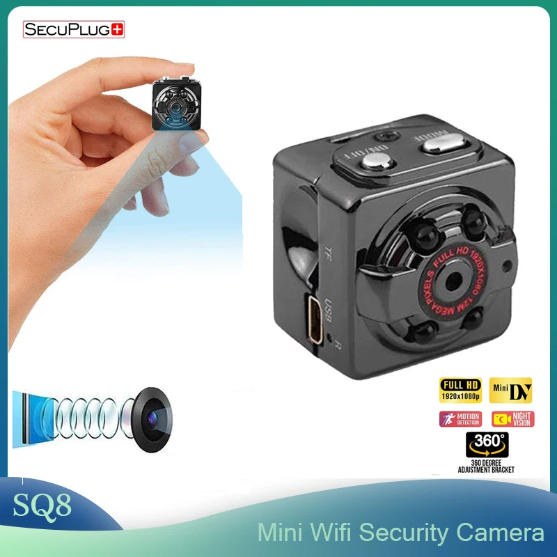 SQ8 1080P Full HD Smart Small Cam Micro Mini Camera Video Camera Night Vision Wireless Body DVR DV Tiny Mini Camera Microchamber
SQ8 1080P Full HD Smart Small Cam Micro Mini Camera Video Camera Night Vision Wireless Body DVR DV Tiny Mini Camera Microchamber