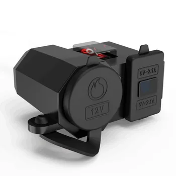 Universal Dual USB Smartphone Charger LED Voltmeter Waterproof Handlebar Motorcycle Cigarette Charger Socket with Switch Power
Universal Dual USB Smartphone Charger LED Voltmeter Waterproof Handlebar Motorcycle Cigarette Charger Socket with Switch Power