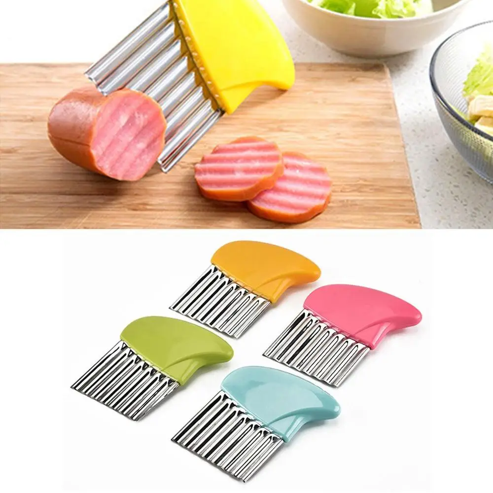 Making Luxury Edges Simple And Practical Design Stainless Steel Wrinkle Cutting Wavy Fried Potato Tools Kitchen Cutter Blade
Making Luxury Edges Simple And Practical Design Stainless Steel Wrinkle Cutting Wavy Fried Potato Tools Kitchen Cutter Blade