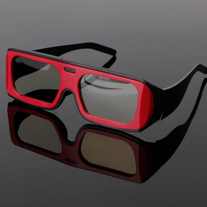 Dual Color Frame Circular Polarized Passive 3D Stereo Glasses For Real D 3D TV Cinema