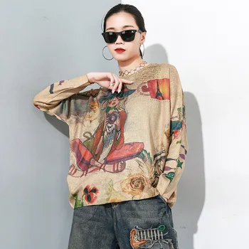 2020 Spring Korean Style Fashion Ladies Printed Jumpers Womens Cartoon Sweaters Vintage Knitted Pullovers Plus Size SA227S30
2020 Spring Korean Style Fashion Ladies Printed Jumpers Womens Cartoon Sweaters Vintage Knitted Pullovers Plus Size SA227S30