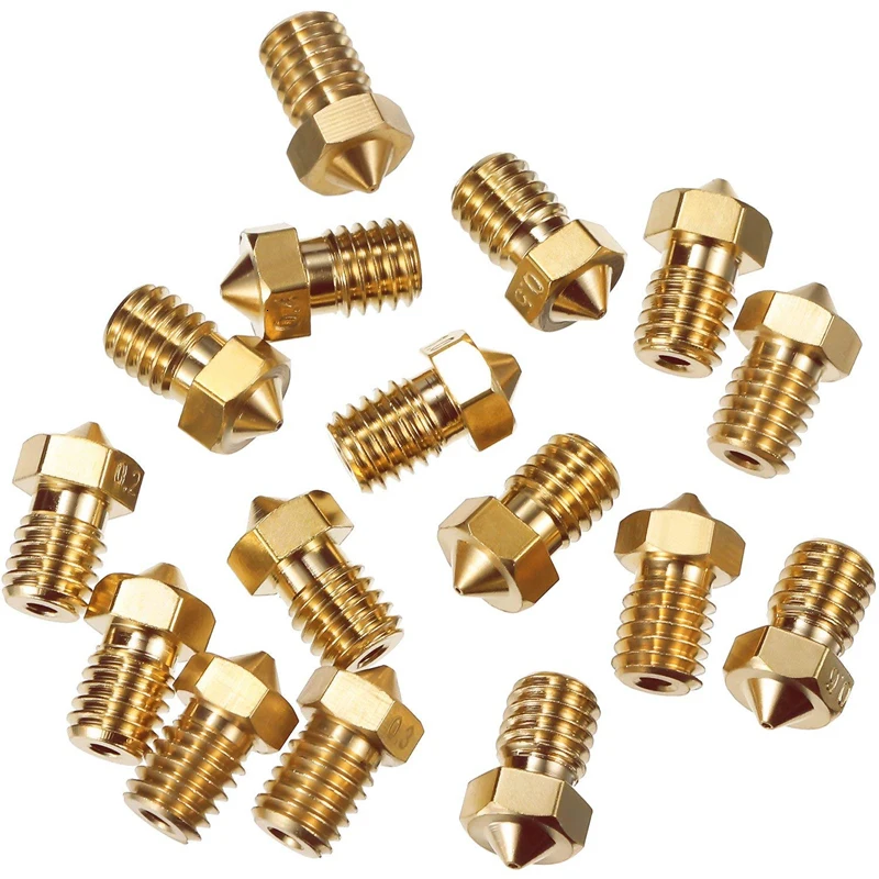 100pcs V5 V6 Nozzle 0.4mm 0.3mm 0.2mm Copper 3D Printers Parts Extruder Threaded 1.75mm 3.0mm Filament Head Brass Nozzles Part 
100pcs V5 V6 Nozzle 0.4mm 0.3mm 0.2mm Copper 3D Printers Parts Extruder Threaded 1.75mm 3.0mm Filament Head Brass Nozzles Part