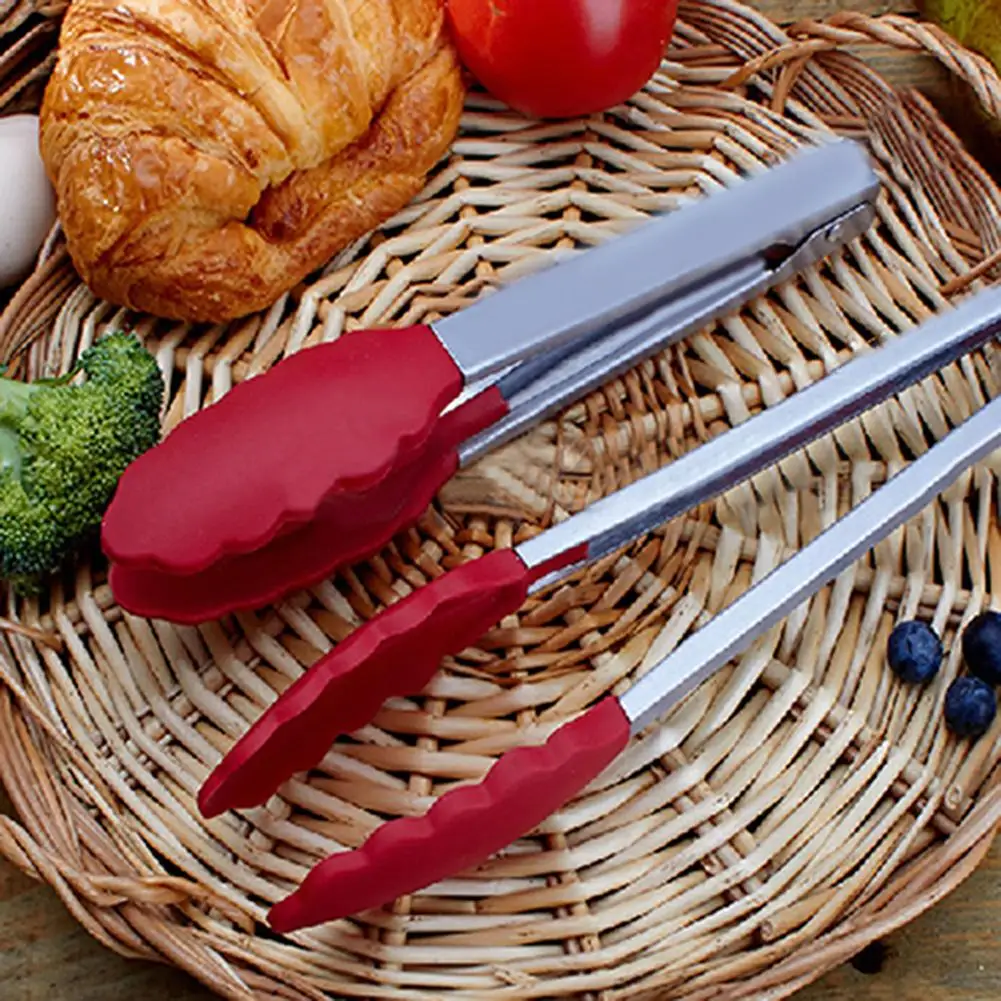 Silicone Cooking Salad Stainless Steel Handle Serving BBQ Tongs Kitchen Utensil
Silicone Cooking Salad Stainless Steel Handle Serving BBQ Tongs Kitchen Utensil