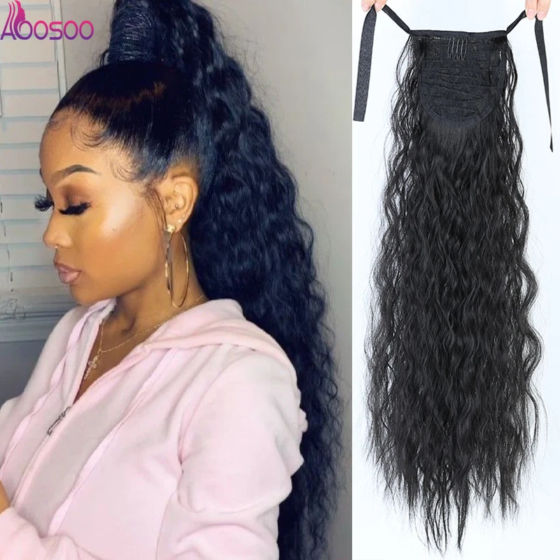 Long Afro Curly Drawstring Ponytail Synthetic Hairpiece Pony Tail Hair Piece For Women Fake Bun Clip In Hair Extension 18" 22"
Long Afro Curly Drawstring Ponytail Synthetic Hairpiece Pony Tail Hair Piece For Women Fake Bun Clip In Hair Extension 18" 22"