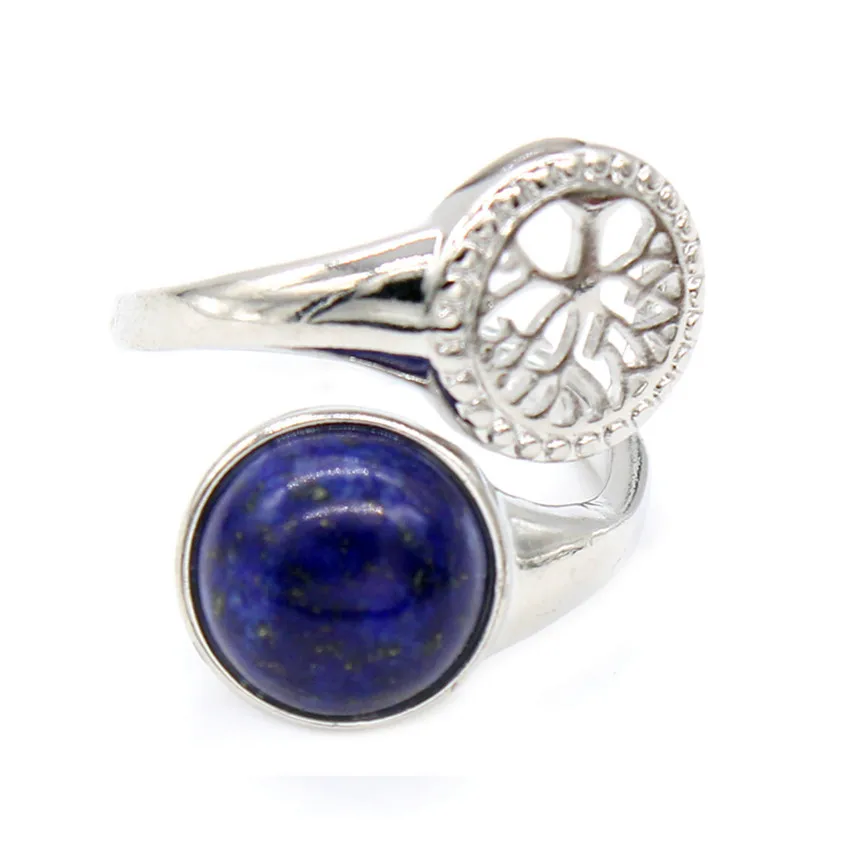 Kraft-beads Silver Plated Tree of Life Lapis Lazuli Resizable Open Finger Ring Modern Accessories
Kraft-beads Silver Plated Tree of Life Lapis Lazuli Resizable Open Finger Ring Modern Accessories