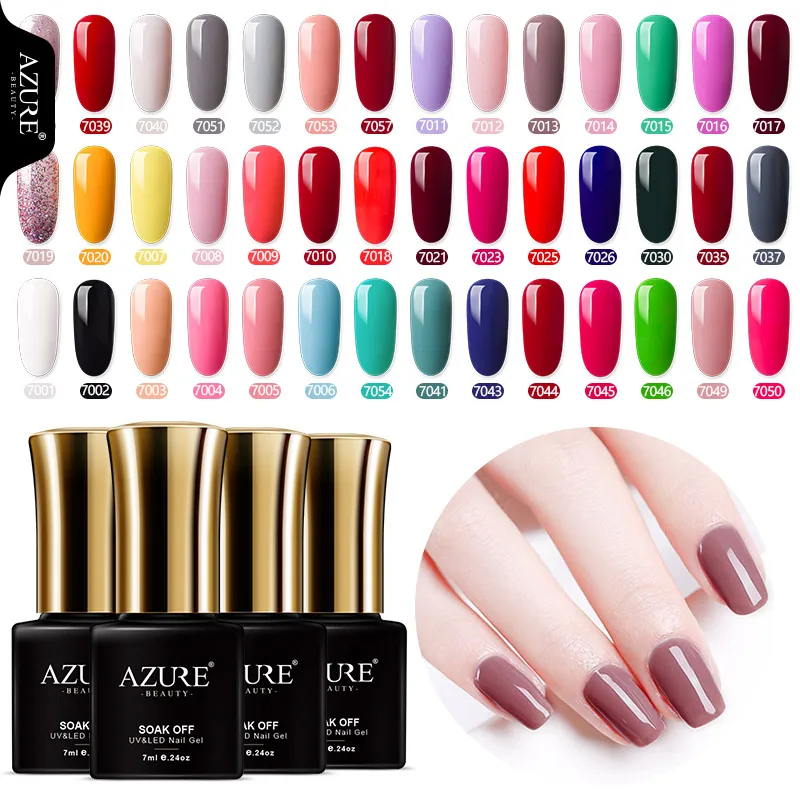 AZURE BEAUTY 7ML Natural Gel Polish Fashion Colorful Gel Polish Soak Off UV Gel Lacquer Long-Lasting Hot Sale Nail Gel Varnish
AZURE BEAUTY 7ML Natural Gel Polish Fashion Colorful Gel Polish Soak Off UV Gel Lacquer Long-Lasting Hot Sale Nail Gel Varnish