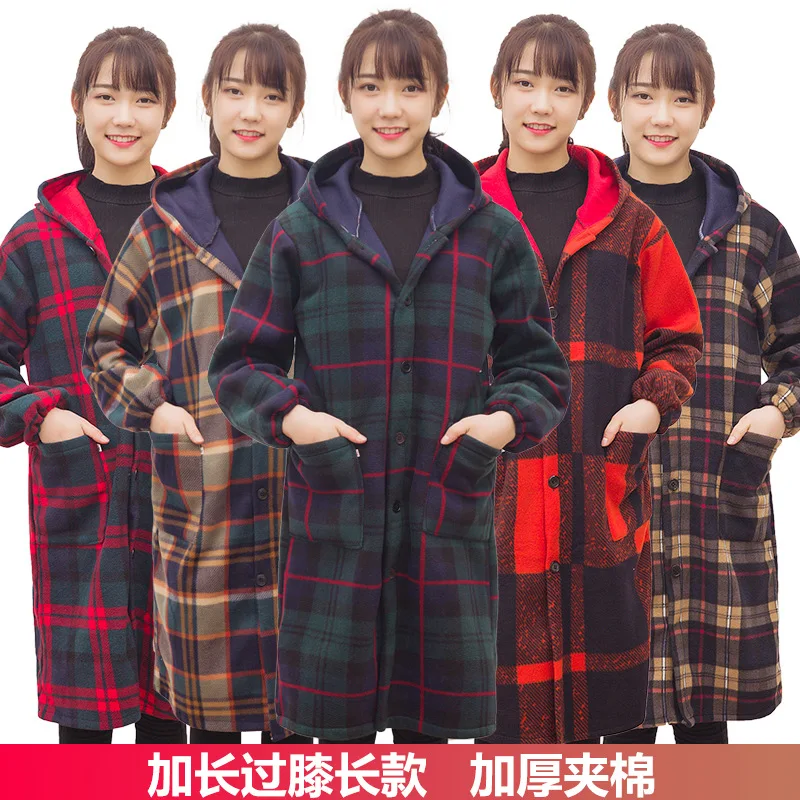 Winter Thick Warm Velvet Overclothes Fashion Adult nan nv shi Long Work Clothes down Jacket Kitchen Apron Unlined Long Gown
Winter Thick Warm Velvet Overclothes Fashion Adult nan nv shi Long Work Clothes down Jacket Kitchen Apron Unlined Long Gown