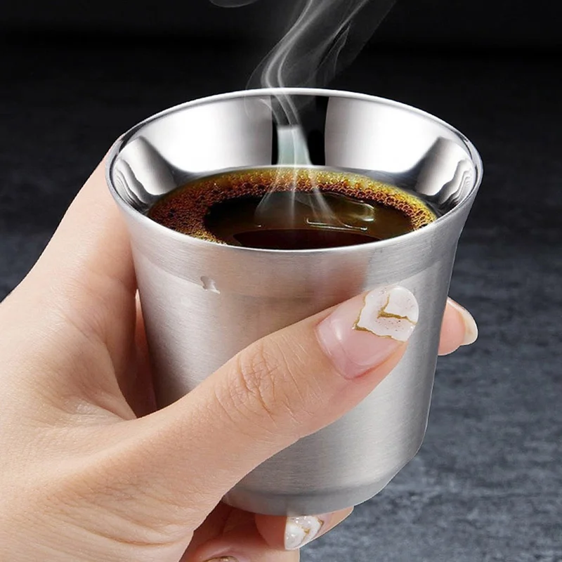 51-100ML Set of 2, Espresso Mugs Double Wall Stainless Steel Espresso Cups Set,Insulated Coffee Mugs Last for Years Easy Clean
51-100ML Set of 2, Espresso Mugs Double Wall Stainless Steel Espresso Cups Set,Insulated Coffee Mugs Last for Years Easy Clean