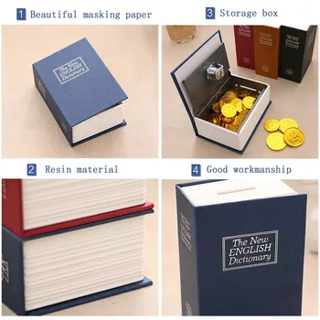 1pcs 4 Colors Deposit Case Safe English Dictionary Password Book with Password Lock Keys Piggy Bank Storage Boxes
1pcs 4 Colors Deposit Case Safe English Dictionary Password Book with Password Lock Keys Piggy Bank Storage Boxes