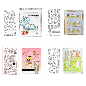 Spring Easter Flower Bee Transparent Clear Stamp hippopotamus pig for DIY Scrapbooking Photo Decorative Card Making Stamps
Spring Easter Flower Bee Transparent Clear Stamp hippopotamus pig for DIY Scrapbooking Photo Decorative Card Making Stamps