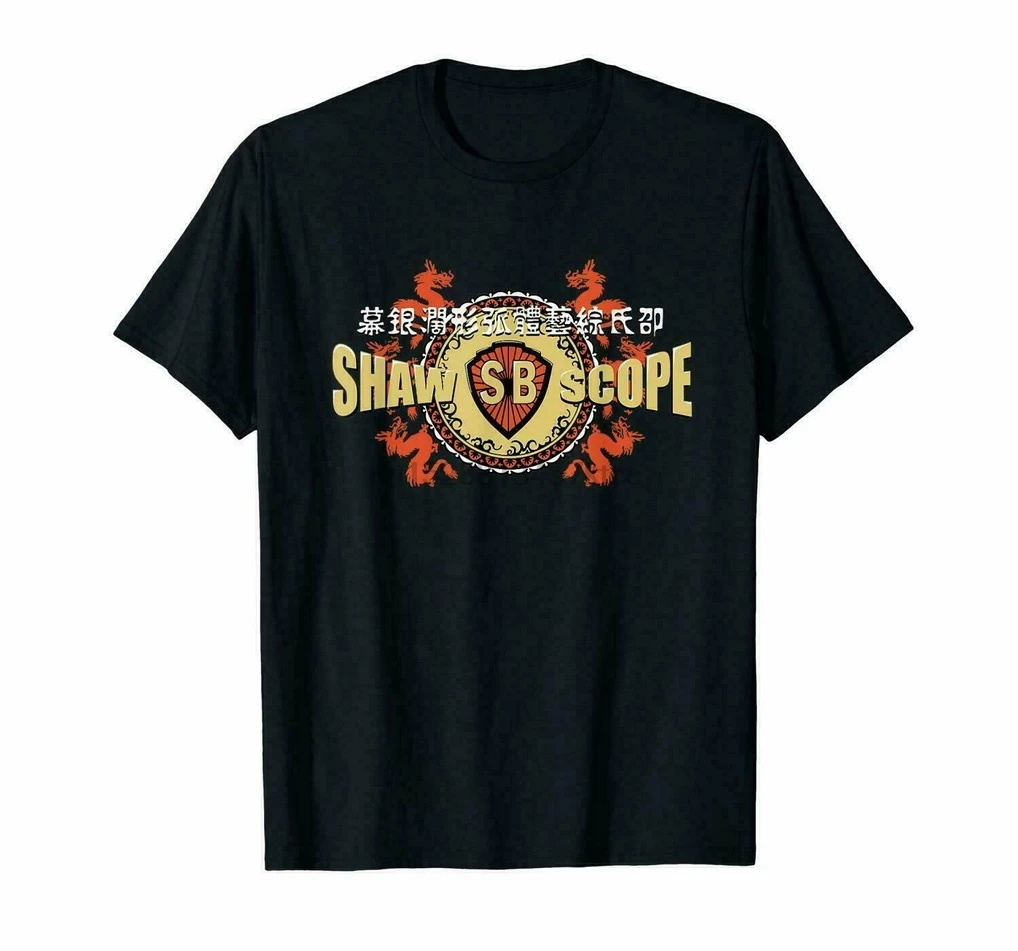Фото Shaw Brothers Scope Logo Black T-Shirt S-5XL Ultra Cotton For Men Vintage TEE Shirt Youth Middle-age Old Age | Мужская одежда