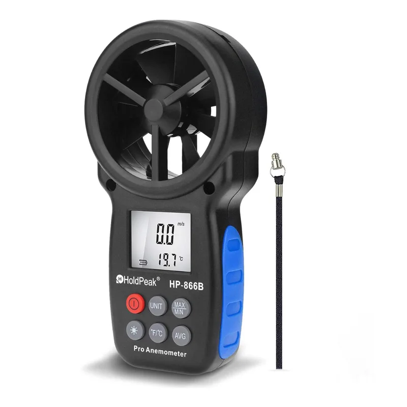 HoldPeak HP-866B Digital Anemometer Wind Speed Meter Measures Wind Speed Temperature Wind Chill HP866 Measure Tool Wholesale
HoldPeak HP-866B Digital Anemometer Wind Speed Meter Measures Wind Speed Temperature Wind Chill HP866 Measure Tool Wholesale