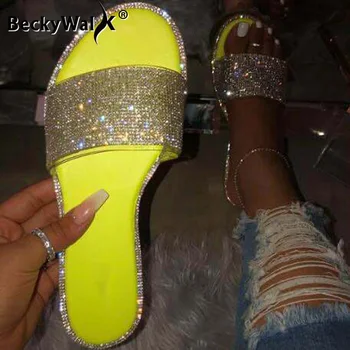 Bling Rhinestone Women Sandals Slides Shoes Woman Transparent Summer Shoes Women Slippers Flats Sandals Ladies Shoes WSH3630
Bling Rhinestone Women Sandals Slides Shoes Woman Transparent Summer Shoes Women Slippers Flats Sandals Ladies Shoes WSH3630
