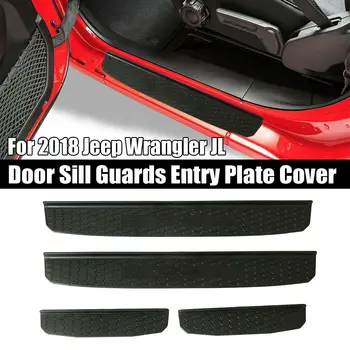 4pcs Car Door Plate Sill Entry Guards 2 front, 2 rear Protector 4-Door Accessories Car Door Sill For Jeep for Wrangler JL 2018
4pcs Car Door Plate Sill Entry Guards 2 front, 2 rear Protector 4-Door Accessories Car Door Sill For Jeep for Wrangler JL 2018
