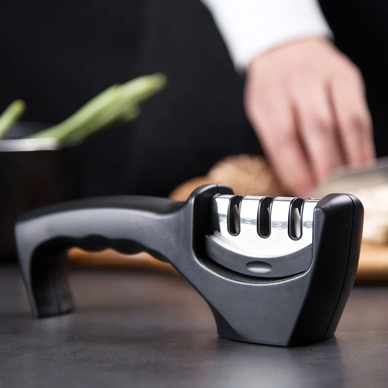 Manual Knife Sharpener Professional Kitchen 3 Stages Diamond Steel Ceramic Coated Knife Sharpener Kitchen Sharpening Tools
Manual Knife Sharpener Professional Kitchen 3 Stages Diamond Steel Ceramic Coated Knife Sharpener Kitchen Sharpening Tools