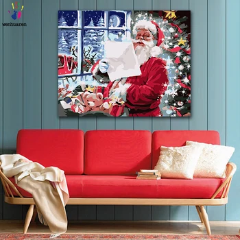 DIY Coloring paint by numbers Santa's New Year's Gift List figure paintings by numbers with kits 40x50 framed
DIY Coloring paint by numbers Santa's New Year's Gift List figure paintings by numbers with kits 40x50 framed