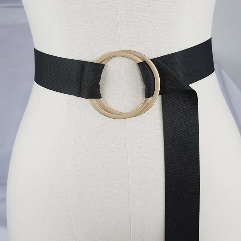 Simplicity Women Belts Canvas Nylon Double Circle Buckle Elastic Wide Belt Solid Color Waist Strap For Female Ladies Dress Party
Simplicity Women Belts Canvas Nylon Double Circle Buckle Elastic Wide Belt Solid Color Waist Strap For Female Ladies Dress Party
