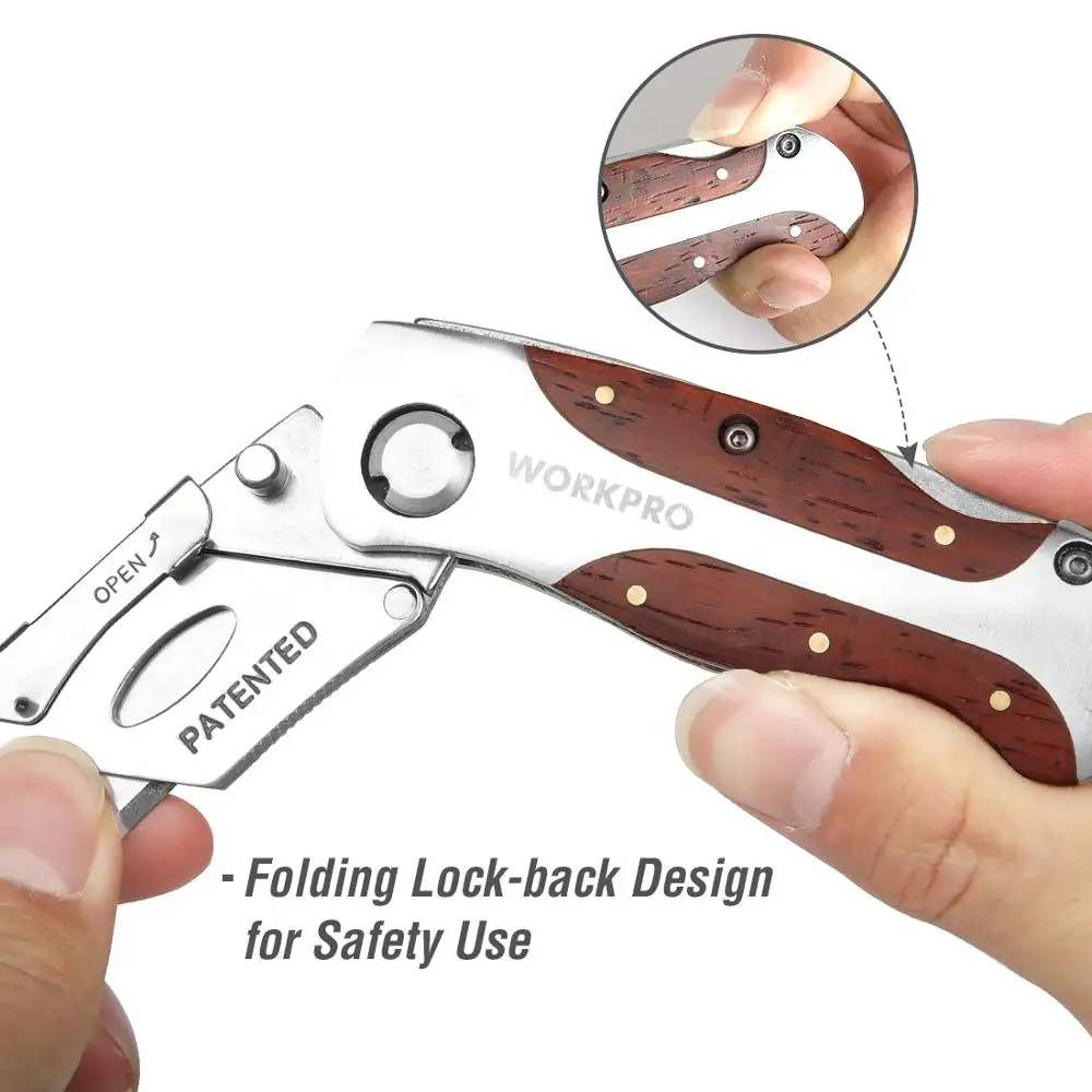 Folding Knife Heavy Duty Pipe Cutter Stainless Steel Utility with Red Rosewood Handle | Инструменты