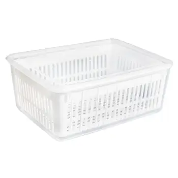 1PC Plastic Crisper Double Layers Multifunctional Food Storage Box Fruit Container Vegetable Washing Basket for Refrigerator
1PC Plastic Crisper Double Layers Multifunctional Food Storage Box Fruit Container Vegetable Washing Basket for Refrigerator