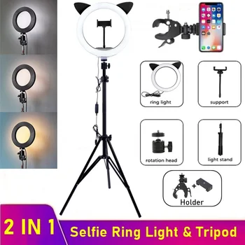 Tongdaytech New 10Inch Cat Dimmable LED Ring Light Photography Led Selfie Ring Lamp With Tripod For Youtube Makeup Video Live
Tongdaytech New 10Inch Cat Dimmable LED Ring Light Photography Led Selfie Ring Lamp With Tripod For Youtube Makeup Video Live
