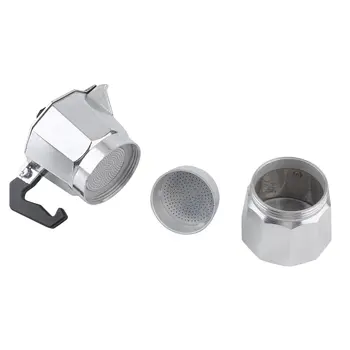 Mocha Coffee Maker Portable Eight-Angled Cafetiere Aluminum Coffee Percolator Home Office Mocha Pot Durable Espresso Maker
Mocha Coffee Maker Portable Eight-Angled Cafetiere Aluminum Coffee Percolator Home Office Mocha Pot Durable Espresso Maker
