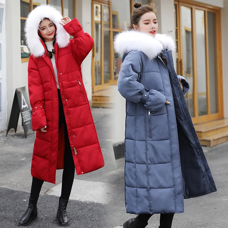Thick Parka Coat Long Winter Jacket Women Down Hood With Fur Plus Size Female 2019 Lady Overcoat Outwear Korean Puffer Quilted
Thick Parka Coat Long Winter Jacket Women Down Hood With Fur Plus Size Female 2019 Lady Overcoat Outwear Korean Puffer Quilted