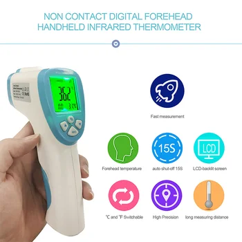 Handheld Digital Infrared Thermometer Temperature Gun Gauge Non Contact Temperature Measurement Device for Chicken Cooking Home
Handheld Digital Infrared Thermometer Temperature Gun Gauge Non Contact Temperature Measurement Device for Chicken Cooking Home