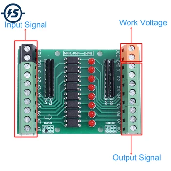 DC 3.3V 5V 8-Channel Optocoupler Isolation Module PNP NPN Low High Level Output Signal Converter
DC 3.3V 5V 8-Channel Optocoupler Isolation Module PNP NPN Low High Level Output Signal Converter