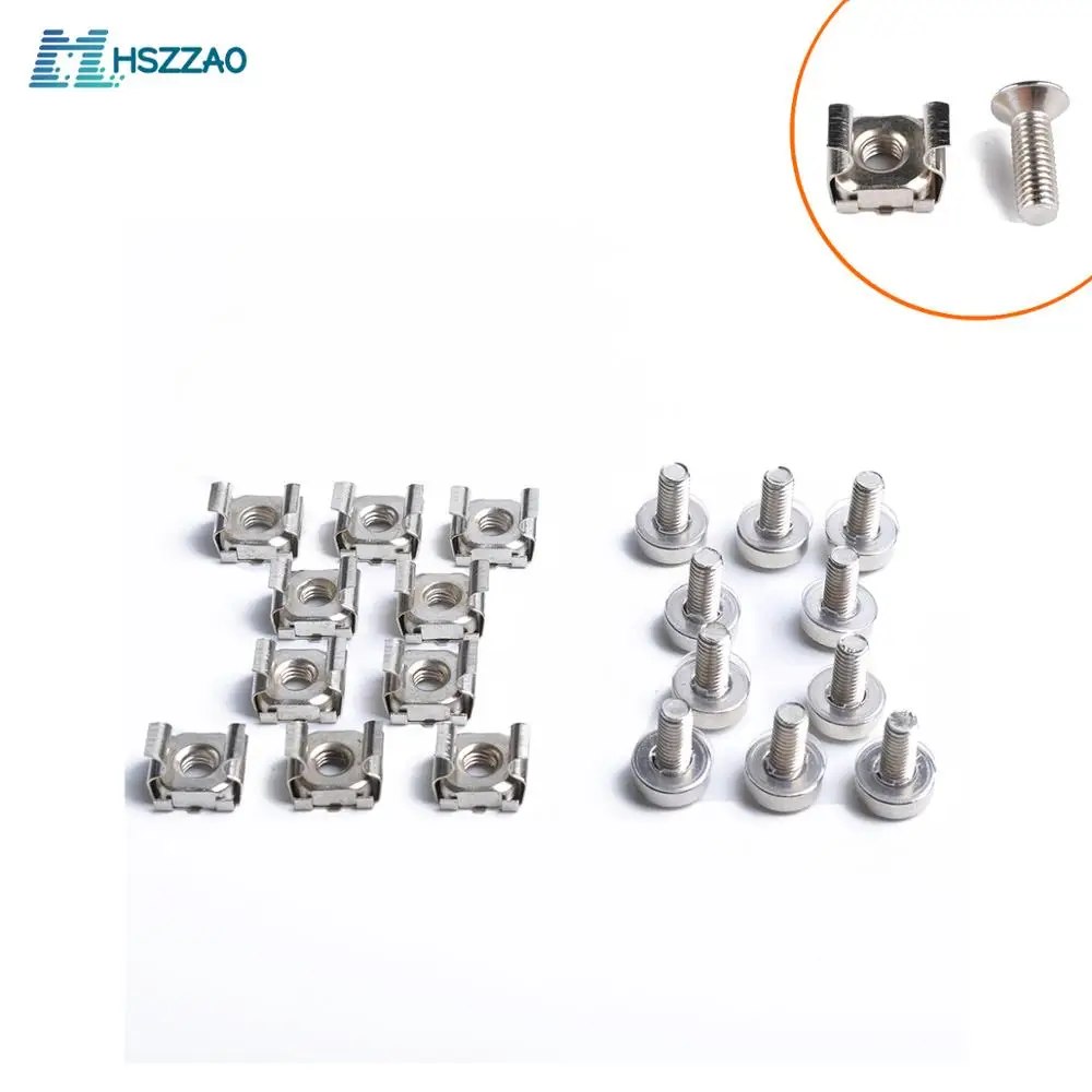 10 Sets M5 M6 16mm 20mm Square Hole Hardware Cage Nuts & Mounting Screws Washers For Truck/RV/Server Rack and Cabinet
10 Sets M5 M6 16mm 20mm Square Hole Hardware Cage Nuts & Mounting Screws Washers For Truck/RV/Server Rack and Cabinet