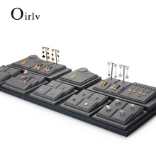 Oirlv Newly Grey PU Leather Jewelry Display Set with Microfiber Ring Display Stand Necklace Display for Shop Cabinet
Oirlv Newly Grey PU Leather Jewelry Display Set with Microfiber Ring Display Stand Necklace Display for Shop Cabinet