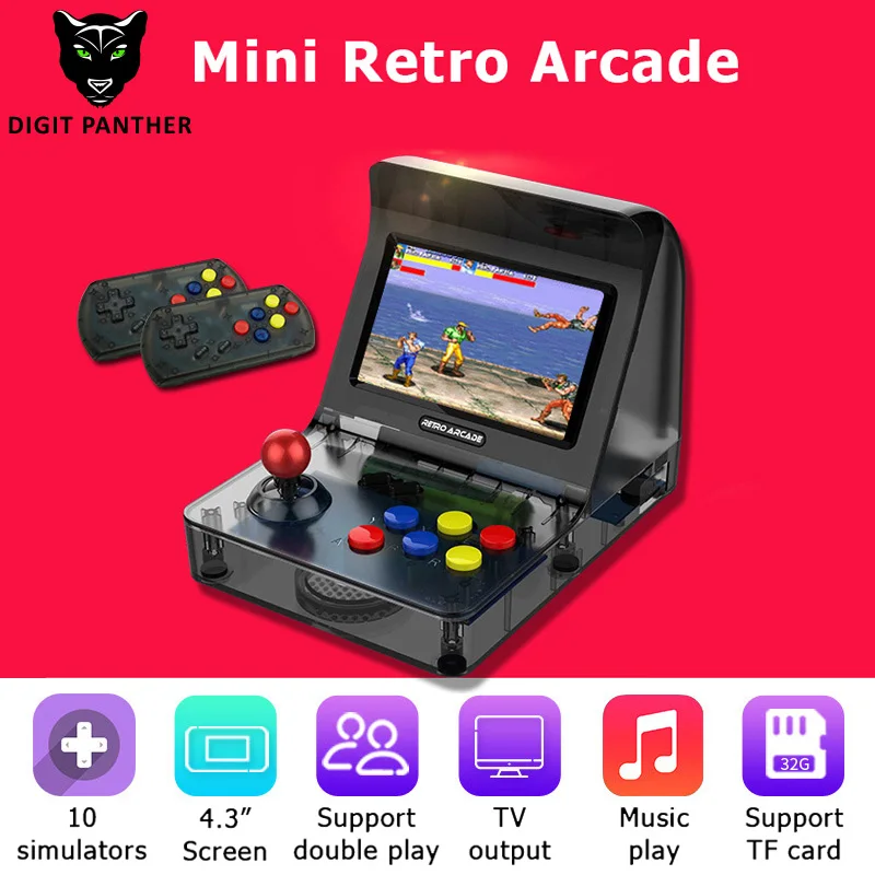 3000games Video Game Console Handheld Rocker Arcade 4.3inch LCD 10simulators dual core CPU support double player game
3000games Video Game Console Handheld Rocker Arcade 4.3inch LCD 10simulators dual core CPU support double player game