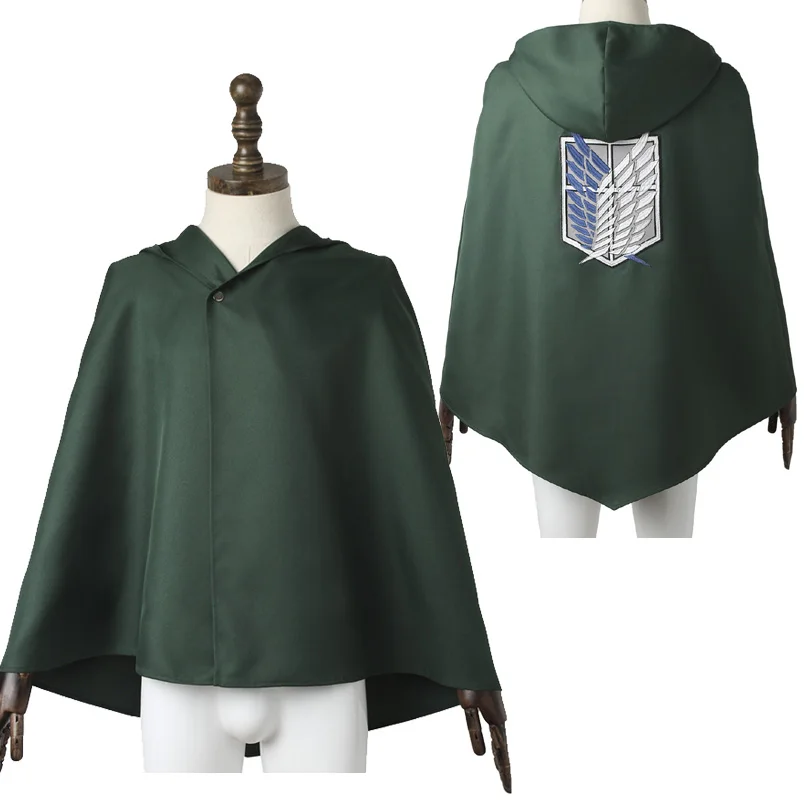 Фото Зеленое пальто с вышивкой атака на Титанов для косплея | Тематическая одежда и