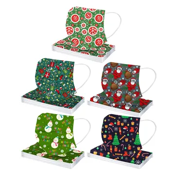 50pc Disposable Christmas Face Masks Unisex Printed Mask For Adults 3-layer Protection Masque Breathable Masque Jetable Маска
50pc Disposable Christmas Face Masks Unisex Printed Mask For Adults 3-layer Protection Masque Breathable Masque Jetable Маска