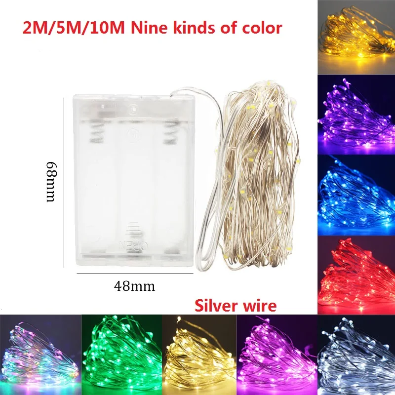 1M 2M 3M 5M 10M Silver Wire LED String lights Holiday lighting Fairy Garland For Christmas Tree Wedding Party Decoration
1M 2M 3M 5M 10M Silver Wire LED String lights Holiday lighting Fairy Garland For Christmas Tree Wedding Party Decoration