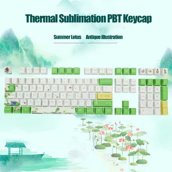 Brand New 108 keys PBT Keycaps Lettering Keys OEM Injection Key Cap Summer Lotus Mechanical Keyboard Key Cap Switches
Brand New 108 keys PBT Keycaps Lettering Keys OEM Injection Key Cap Summer Lotus Mechanical Keyboard Key Cap Switches