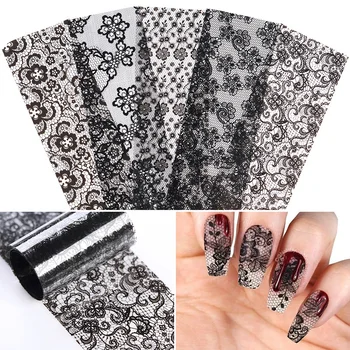 1 Roll Black Lace Nail Foils Flower Pattern Nail Stickers DIY Transfer Decals Sticker Nail Art Papers Tips Decoration
1 Roll Black Lace Nail Foils Flower Pattern Nail Stickers DIY Transfer Decals Sticker Nail Art Papers Tips Decoration