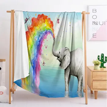 rainbow elephant Custom blankets Large and small size throw blanket tapestry sleeping blanket soft flannel blanket bedding
rainbow elephant Custom blankets Large and small size throw blanket tapestry sleeping blanket soft flannel blanket bedding