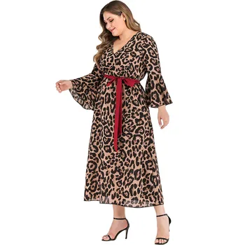 Women Plus Size Dress New Sexy Bandage Round Neck Long Sleeve Leopard Print Dress Autumn Winter Fashion Casual Elegant Vestido
Women Plus Size Dress New Sexy Bandage Round Neck Long Sleeve Leopard Print Dress Autumn Winter Fashion Casual Elegant Vestido