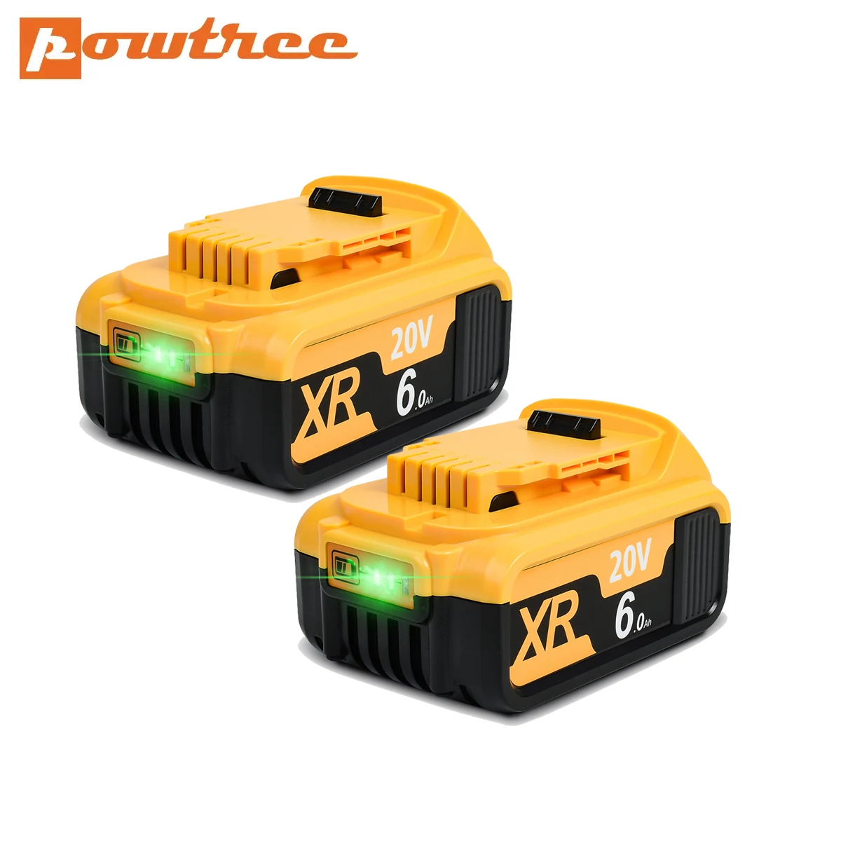 Powtree 4000/6000mAh 18V/20V for Dewalt Power Tool Battery DCB180 DCB181 DCB182 DCB201 DCB201-2 DCB200 DCB200-2 DCB204-2 | Электроника