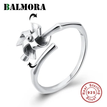 BALMORA 100% Pure 925 Sterling Silver Rotatable Windmill Rings For Women Thai Silver Open Adjustable Finger Ring Jewelry Gift
BALMORA 100% Pure 925 Sterling Silver Rotatable Windmill Rings For Women Thai Silver Open Adjustable Finger Ring Jewelry Gift