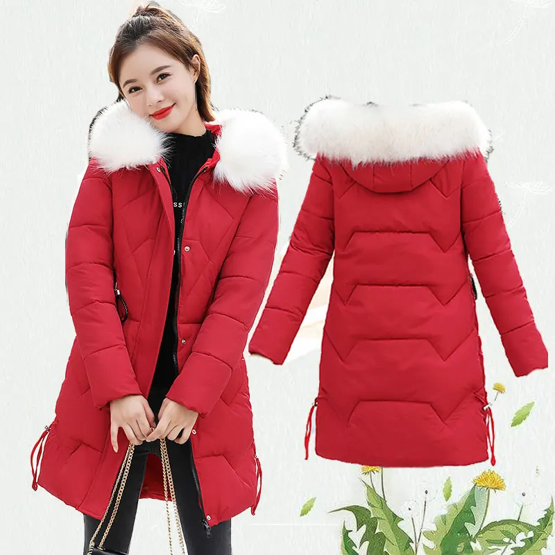 Winter women's cotton jacket, big fur collar, warm and self-cultivation, medium and long super-heated harajuku, large size
Winter women's cotton jacket, big fur collar, warm and self-cultivation, medium and long super-heated harajuku, large size