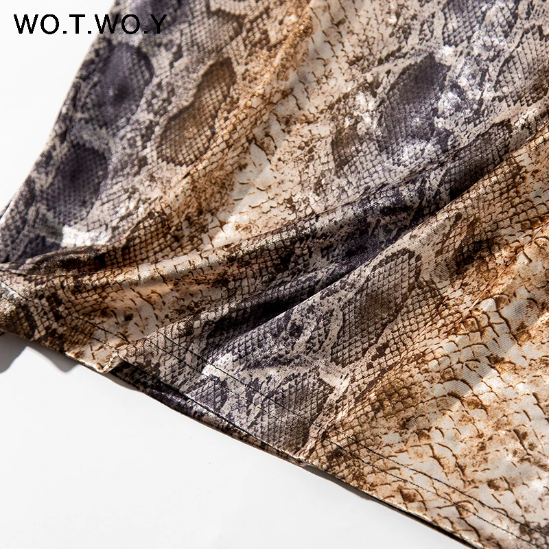 O-Neck Snake Print T-shirts Women 2019 Summer Casual Slim Short Sleeve Tee Shirt Woman Leopard Tops Yellow Harajuku